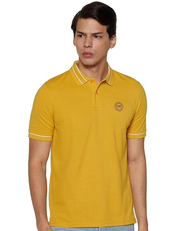 Peter England Men's Regular Fit Insignia Half Sleeve Polo T-Shirt | Cotton Rich | Premium Pique Weave - Image 4